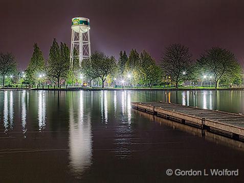 Canal Basin At Night_34649-54.jpg - Photographed along the Rideau Canal Waterway at Smiths Falls, Ontario, Canada.